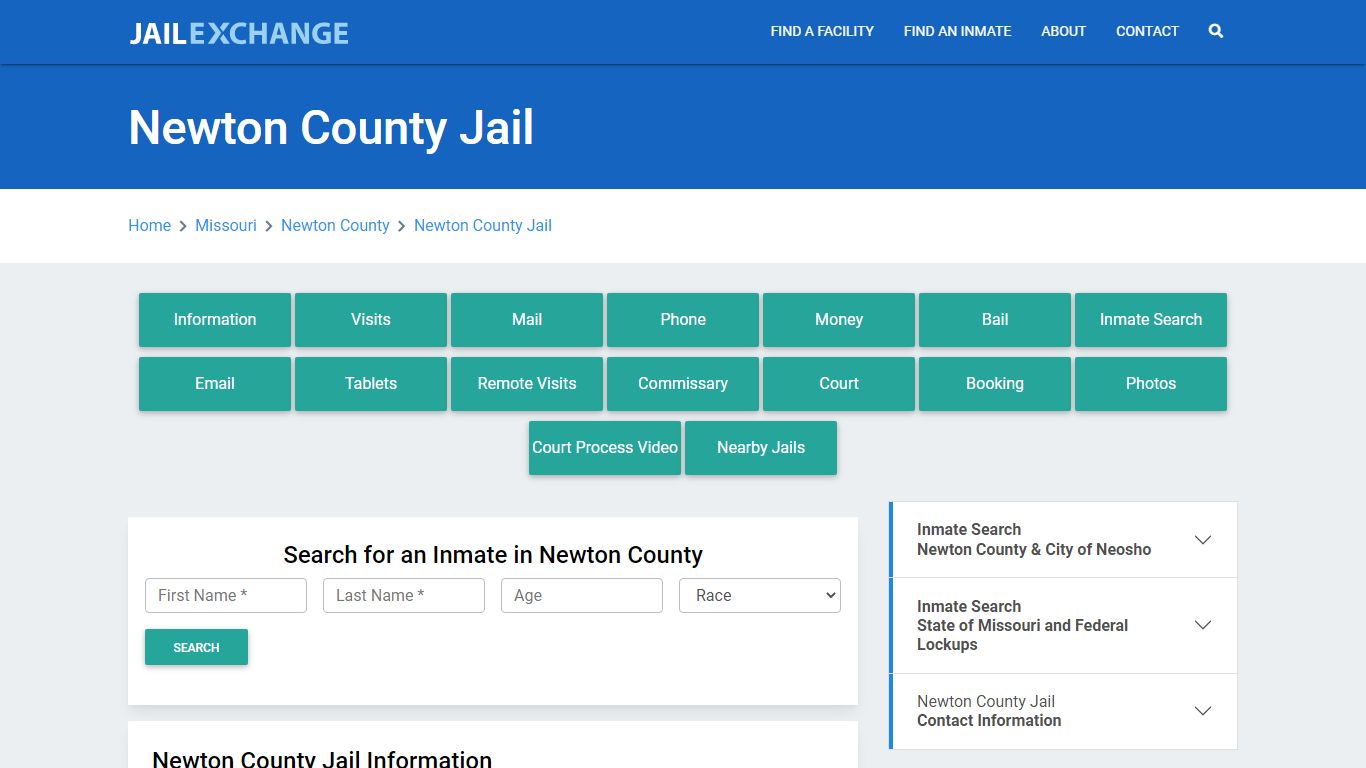 Newton County Jail Roster Lookup, MO, Inmate Search