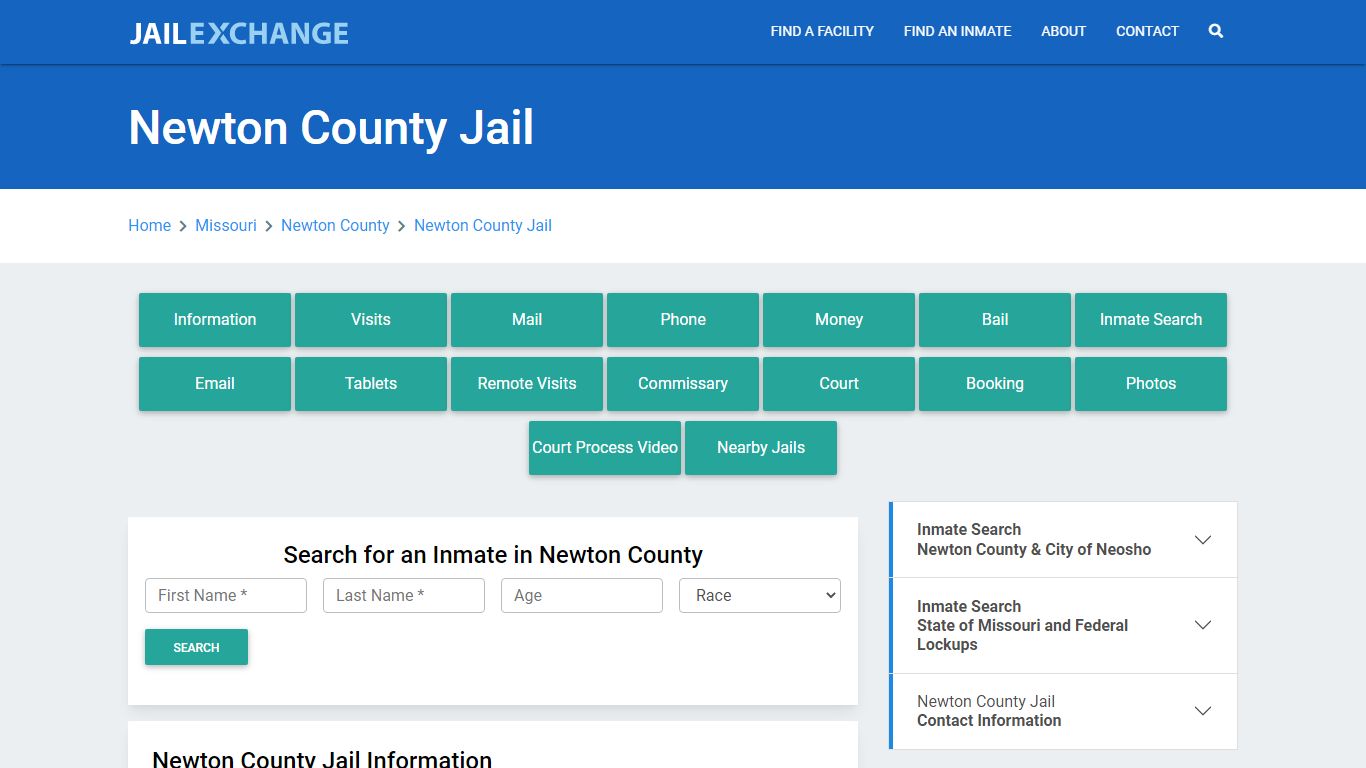 Newton County Jail Roster Lookup, MO, Inmate Search